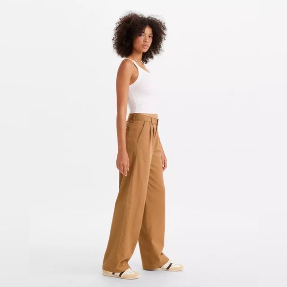 Levi’s Premium HIGH RISE PLEATED BAGGY TROUSER PANTS, 26 - Picture 1 of 8